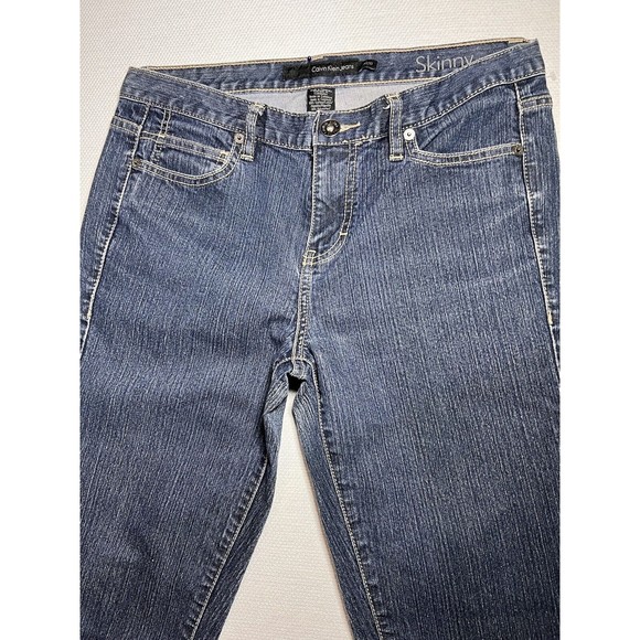 Calvin Klein Jeans Women 30 (33x28 Actual) Skinny Blue Denim - Picture 2 of 13
